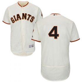 Wholesale Cheap Giants #4 Mel Ott Cream Flexbase Authentic Collection Stitched MLB Jersey