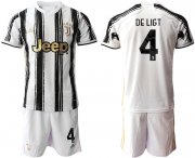 Wholesale Cheap Men 2020-2021 club Juventus home 4 white black Soccer Jerseys