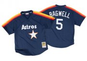 Wholesale Cheap Mitchell And Ness 1991 Astros #5 Jeff Bagwell Navy Blue Throwback Stitched MLB Jersey