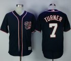 Wholesale Cheap Nationals #7 Trea Turner Navy Blue New Cool Base Stitched MLB Jersey