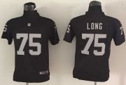 Wholesale Cheap Nike Raiders #75 Howie Long Black Team Color Youth Stitched NFL Elite Jersey
