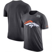Wholesale Cheap NFL Men's Denver Broncos Nike Anthracite Crucial Catch Tri-Blend Performance T-Shirt