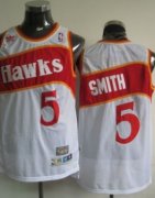 Wholesale Cheap Atlanta Hawks #5 Josh Smith White Swingman Throwback Jersey