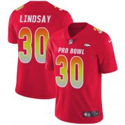 Wholesale Cheap Nike Broncos #30 Phillip Lindsay Red Men's Stitched NFL Limited AFC 2019 Pro Bowl Jersey