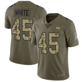 Wholesale Cheap Nike Buccaneers #45 Devin White Olive/Camo Men\'s Stitched NFL Limited 2017 Salute To Service Jersey