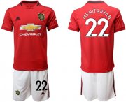 Wholesale Cheap Manchester United #22 Mkhitaryan Red Home Soccer Club Jersey