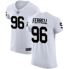 Wholesale Cheap Nike Raiders #96 Clelin Ferrell White Men\'s Stitched NFL Vapor Untouchable Elite Jersey