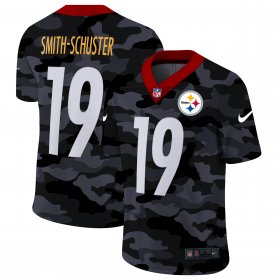 Cheap Pittsburgh Steelers #19 JuJu Smith-Schuster Men\'s Nike 2020 Black CAMO Vapor Untouchable Limited Stitched NFL Jersey