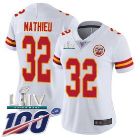 Wholesale Cheap Nike Chiefs #32 Tyrann Mathieu White Super Bowl LIV 2020 Women\'s Stitched NFL 100th Season Vapor Untouchable Limited Jersey