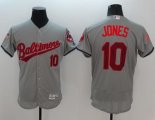 Wholesale Cheap Orioles #10 Adam Jones Grey Fashion Stars & Stripes Flexbase Authentic Stitched MLB Jersey