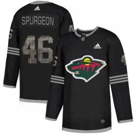 Wholesale Cheap Adidas Wild #46 Jared Spurgeon Black Authentic Classic Stitched NHL Jersey