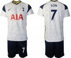 Wholesale Cheap Men 2020-2021 club Tottenham Hotspur home 7 white Soccer Jerseys