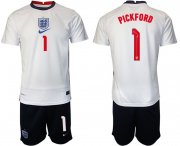 Wholesale Cheap Men 2020-2021 European Cup England home white 1 Nike Soccer Jersey