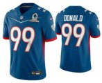 Wholesale Cheap Men's Los Angeles Rams #99 Aaron Donald Blue 2022 Pro Bowl Vapor Untouchable Stitched Limited Jersey