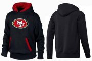 Wholesale Cheap San Francisco 49ers Logo Pullover Hoodie Black & Red