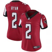 Wholesale Cheap Nike Falcons #2 Matt Ryan Red Team Color Women's Stitched NFL Vapor Untouchable Limited Jersey