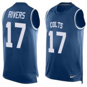 Wholesale Cheap Nike Colts #17 Philip Rivers Royal Blue Team Color Men's Stitched NFL Limited Tank Top Jersey