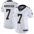 Wholesale Cheap Nike Saints #7 Morten Andersen White Women's Stitched NFL Vapor Untouchable Limited Jersey