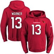Wholesale Cheap Nike Cardinals #13 Kurt Warner Red Name & Number Pullover NFL Hoodie