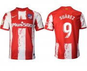 Wholesale Cheap Men 2021-2022 Club Atletico Madrid home aaa version red 9 Nike Soccer Jerseys