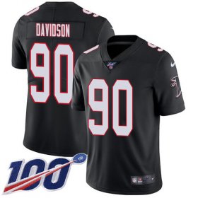 Wholesale Cheap Nike Falcons #90 Marlon Davidson Black Alternate Men\'s Stitched NFL 100th Season Vapor Untouchable Limited Jersey