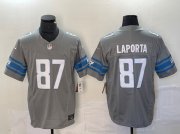 Cheap Men's Detroit Lions #87 Sam LaPorta Gray 2023 F.U.S.E. Vapor Untouchable Limited Football Stitched Jersey