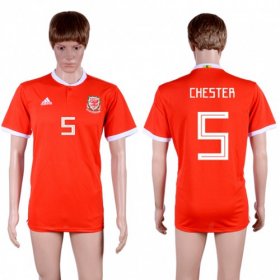 Wholesale Cheap Wales #5 Chester Red Home Soccer Club Jersey