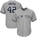 Wholesale Cheap New York Yankees #42 Mariano Rivera Majestic 2019 Hall of Fame Cool Base Player Jersey Gray