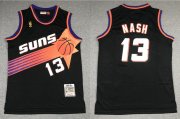 Wholesale Cheap Men's Phoenix Suns #13 Steve Nash Black Gold NBA Hardwood Classics Soul Swingman Throwback Jersey