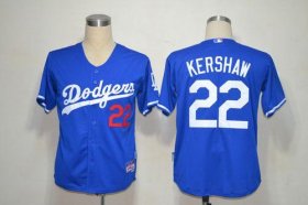Wholesale Cheap Dodgers #22 Clayton Kershaw Blue Cool Base Stitched MLB Jersey