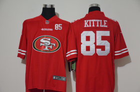 Wholesale Cheap Men\'s San Francisco 49ers #85 George Kittle Red 2020 Big Logo Number Vapor Untouchable Stitched NFL Nike Fashion Limited Jersey