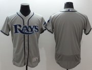 Wholesale Cheap Rays Blank Grey Flexbase Authentic Collection Stitched MLB Jersey