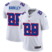 Wholesale Cheap New York Giants #26 Saquon Barkley White Men's Nike Team Logo Dual Overlap Limited NFL Jersey