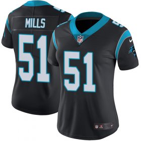 Wholesale Cheap Nike Panthers #51 Sam Mills Black Team Color Women\'s Stitched NFL Vapor Untouchable Limited Jersey