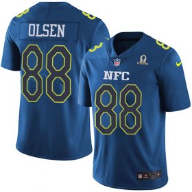 Wholesale Cheap Nike Panthers #88 Greg Olsen Navy Men\'s Stitched NFL Limited NFC 2017 Pro Bowl Jersey