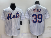 Wholesale Men's New York Mets #39 Edwin Diaz White Stitched MLB Cool Base Nike Jersey