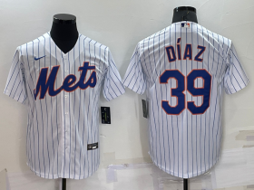 Wholesale Men\'s New York Mets #39 Edwin Diaz White Stitched MLB Cool Base Nike Jersey