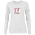 Wholesale Cheap Women's Nike New York Giants Of The City Long Sleeve Tri-Blend NFL T-Shirt White