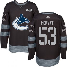 Wholesale Cheap Adidas Canucks #53 Bo Horvat Black 1917-2017 100th Anniversary Stitched NHL Jersey