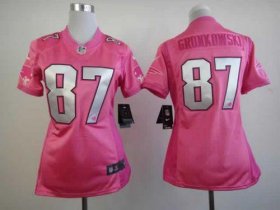 Wholesale Cheap Nike Patriots #87 Rob Gronkowski Pink Women\'s Be Luv\'d Stitched NFL Elite Jersey