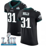Wholesale Cheap Nike Eagles #31 Jalen Mills Black Alternate Super Bowl LII Men's Stitched NFL Vapor Untouchable Elite Jersey