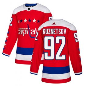 Wholesale Cheap Adidas Capitals #92 Evgeny Kuznetsov Red Alternate Authentic Stitched NHL Jersey