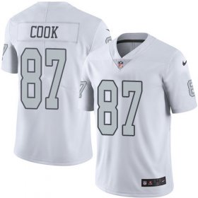 Wholesale Cheap Nike Raiders #87 Jared Cook White Men\'s Stitched NFL Limited Rush Jersey