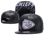 Wholesale Cheap NFL Kansas City Chiefs Team Logo Black Snapback Adjustable Hat GS101