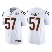 Wholesale Cheap Men's Cincinnati Bengals #57 Germaine Pratt 2022 White Super Bowl LVI Vapor Limited Stitched Jersey
