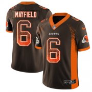Wholesale Cheap Nike Browns #6 Baker Mayfield Brown Team Color Men's Stitched NFL Limited Rush Drift Fashion Jersey