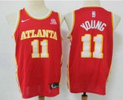 Wholesale Cheap Men's Atlanta Hawks #11 Trae Young Red 2020 NEW Swingman Stitched Nike NBA Jersey With The Sponsor Logo