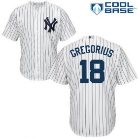 Wholesale Cheap Yankees #18 Didi Gregorius White Cool Base Stitched Youth MLB Jersey