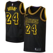 Wholesale Cheap Nike Los Angeles Lakers #24 Kobe Bryant Black NBA Swingman City Edition Jersey
