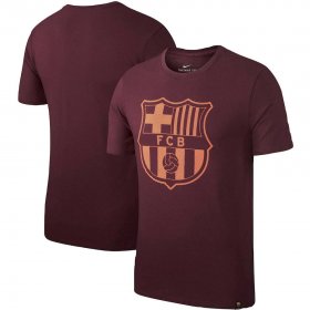 Wholesale Cheap Barcelona Nike Team Crest T-Shirt Maroon